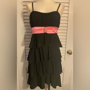 Vintage 1990’s, Black woth Pink “Taboo” Cocktail Dress- Size Large